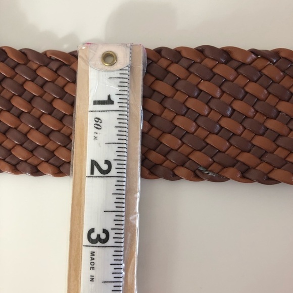 Massini Woven Belt Rose Tint Buckles NWT - Picture 5 of 6